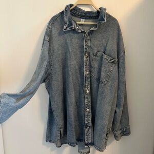 Denim Button-Up Shirt